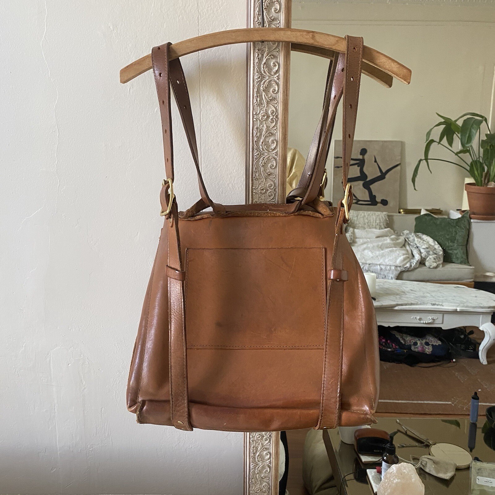 Custom Made Leather Backpack/Shoulder bag Gem