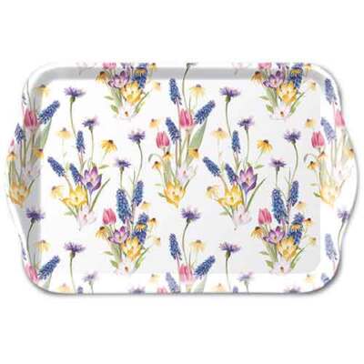 Tablett melamine 13x21 cm Hello spring