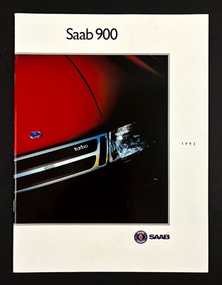 1993 Saab 900 Sedan Turbo Model Vintage Dealer Sales Car Promo Catalog Booklet