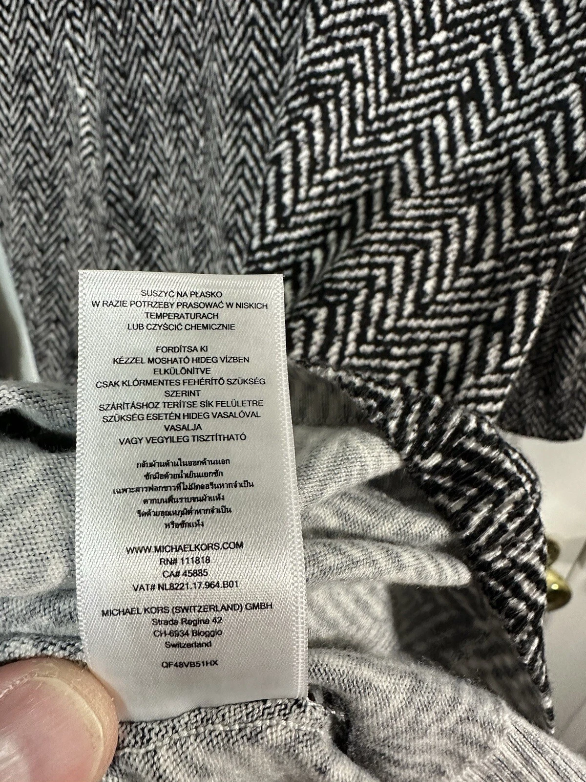 Abito manica lunga Michael Michael Kors taglia M aderente e svasato