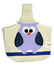 3 Sprouts Bag Oal Patch Canvas Bag Storage Caddy Kids Children Applique Tote