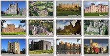 FRIDGE MAGNET - UK CASTLES --- (Various Designs) - Large British England