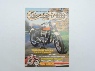 Vintage Jan 1984 Classic Bike Magazine Bonneville Norton Velo BSA