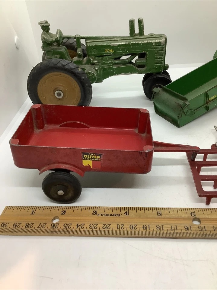 DE COLECCIÓN 1950 SLIK FARM IMPLEMENTS LANSING IOWA TRACTOR JOHN DEERE JUEGO DE CUATRO Foto 2 de 4