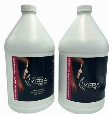 Combo Cirugia Capilar Keratina kera fruit  Anti Frizz 3.7 litros + Shampoo Galon
