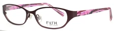 FYSH 3476 858 Purple Womens Rectangle Full Rim Eyeglasses 53-18-135 B:30
