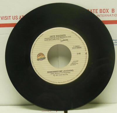 JACK WAGNER: Too Young/Remember Me Laughing. 45 RPM, VG