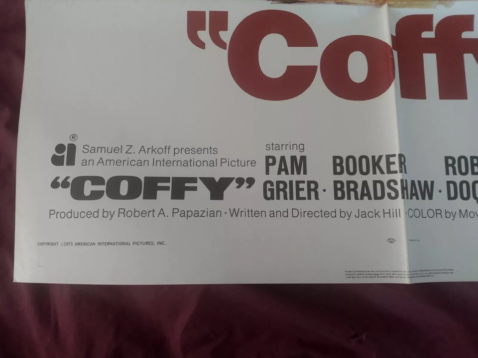 Coffy Orig 1sht 27x41 1973 Pam Grier AIP Blaxploitation Action eBay