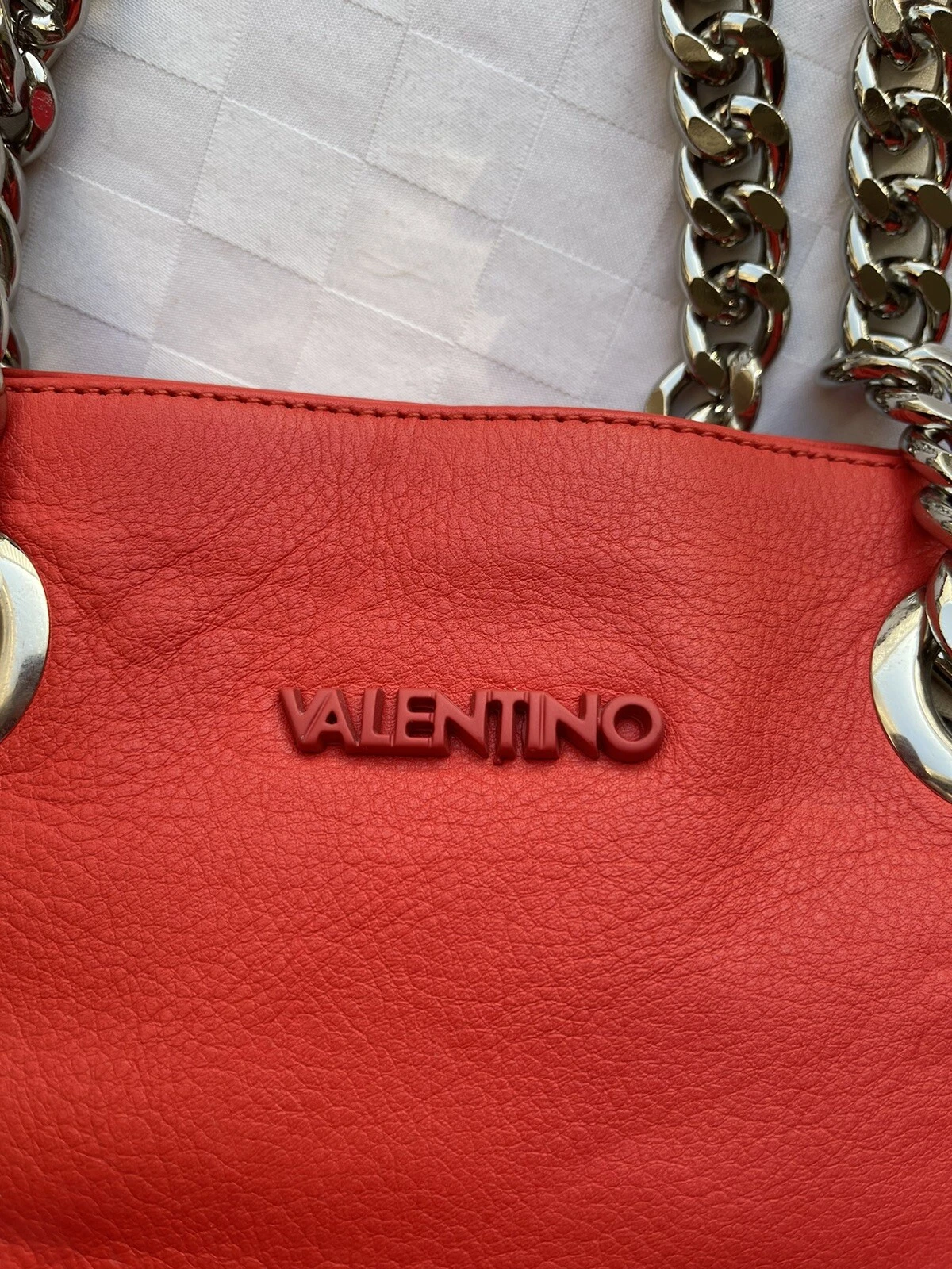 Borsa Valentino by Mario Valentino RARA Marylin pelle anguria tracolla catena nuova con etichetta