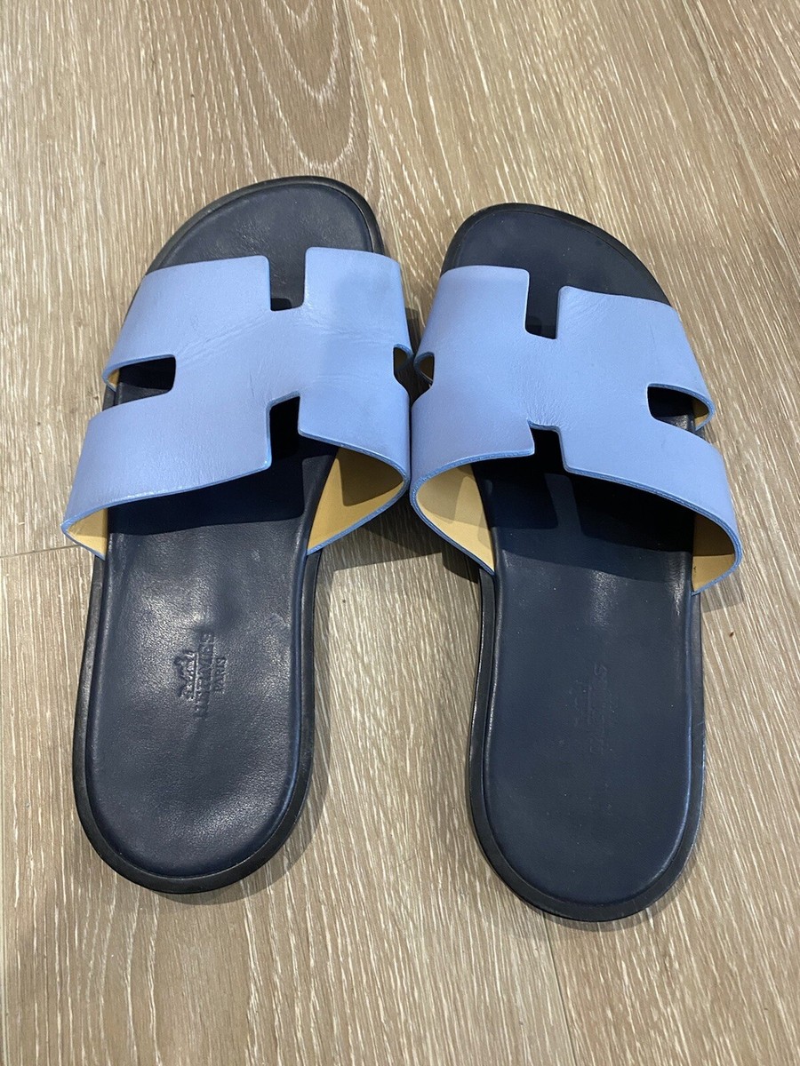 Hermes Men's Blue Izmir Sandals- Size 41.5 | eBay