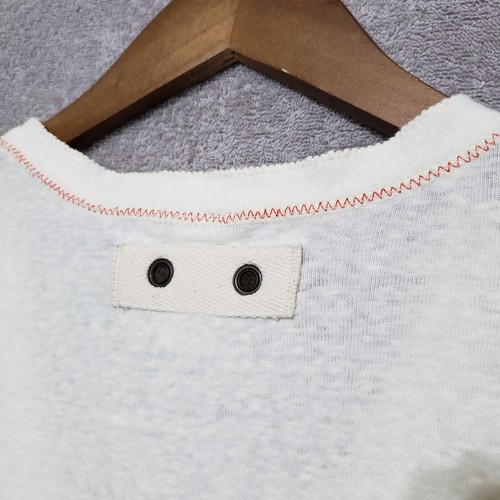 We The Free People Top Small Knit Tee Shirt Button Up Dark Ivory Long Sleeve - Picture 11 of 13