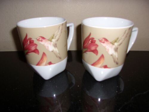 Pair of 222 FIFTH ELIZA TEAL 8 Oz. Coffee Cups / Mugs 4.25 | eBay