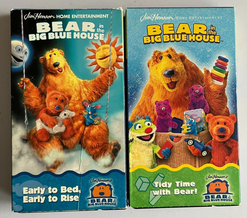 Bear in the Big Blue House, 2 VHS, Early to Bed... (2000) + Tidy Time ...