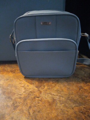3 pc Vintage Samsonite Luggage Set Blue Hard Shell Travel Luggage