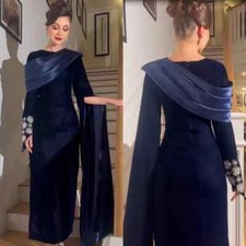 Exquisite Evening Wedding Party Dresses A-line O-Neck Sheath Floor Length