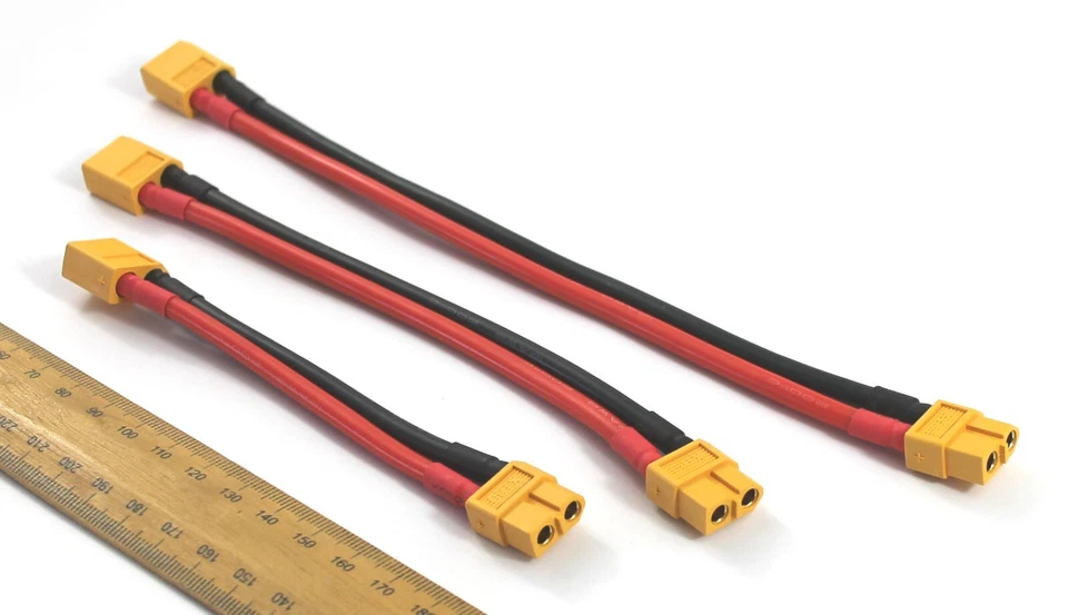XT60 Extension Cable/Wire/Lead 10/15/20cm 100/150/200mm 12AWG - Image 3 of 3