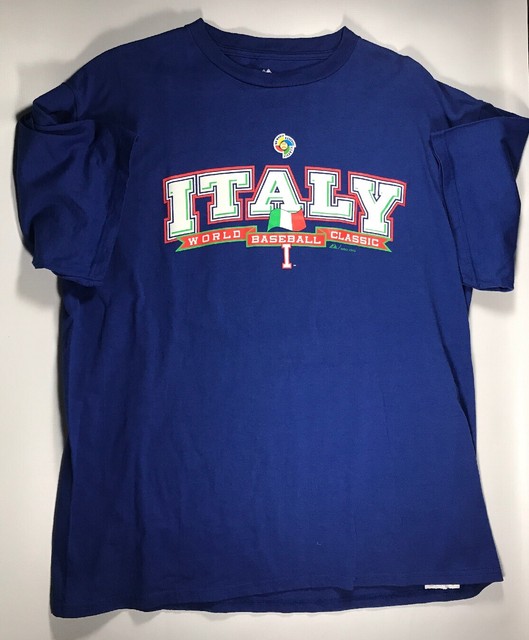2009 World Baseball Classic Italy Blue TShirt XL eBay