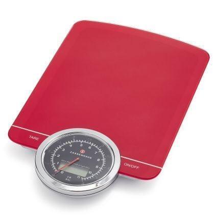 Zassenhaus M073430 Retro Kitchen Scale Digital - Red - MSRP $45 New - Afbeelding 1 van 1