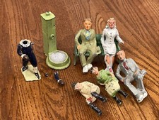 Vtg 1930s JOHN HILL MANOIL BARCLAY MAN WOMAN SITTING BENCH LEAD FIGURES ENGLAND