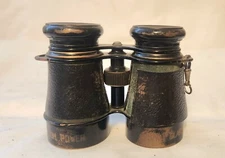Saint Hubertus Binoculars 64 High Power Navy Glass with partial case, German 