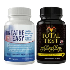 Breathe Easy Lung Health Supplement and Testosterone Booster Antioxidant Pills