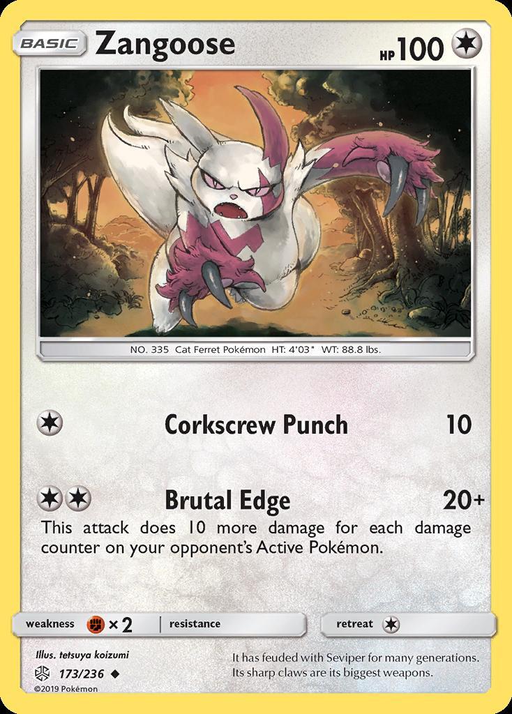 Pokemon Zangoose (173/277) Cosmic Eclipse LP