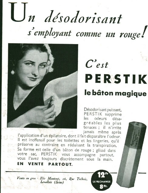 Publicité ancienne désodorisant Perstik 1933 issue de magazine - Photo 1/1
