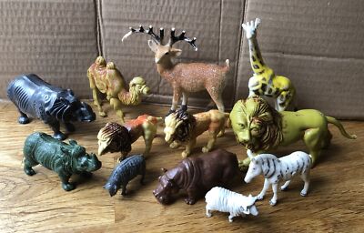 Restposten Hongkong Plastik Vintage Bauernhof und Zoo Tiere. Einige Nylint und Holly