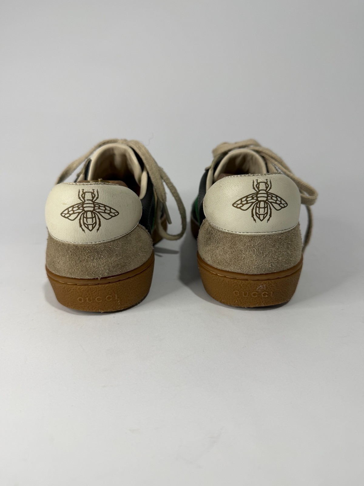 Gucci Multicolor Leather And Suede Ace Bee Web Low Top Sneakers Size 7 UK / 8 US thumbnail 4