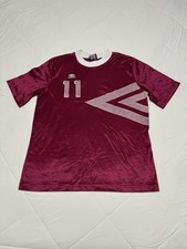 Vintage Umbro Big Side Logo Soccer Jersey Size L #11 Football Futbol Lightweight