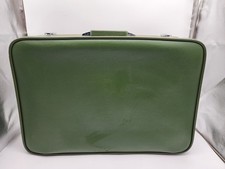 Vintage Carry On Travel Luggage Hard Shell Suitcase Bag Green Olive Featherlite