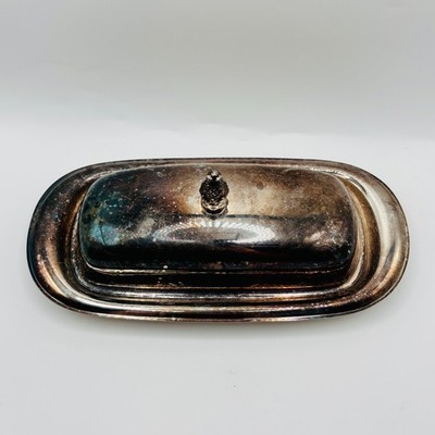 Vintage WM Rogers Silverplate Butter Dish with Lid #937 Ornate