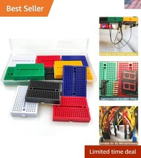12Pcs Small Solderable Breadboard 170 Tie-Points Mini Breadboard Kit Mini PCB...