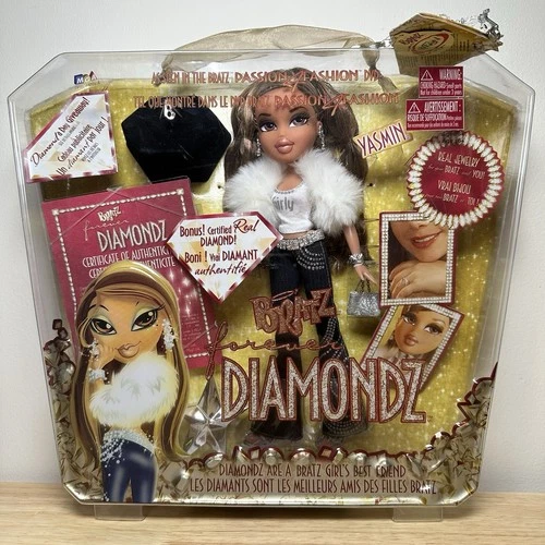 NRFB Bratz Forever Diamondz Yasmin Doll Real Certified Diamond Jewelry Ring 2006