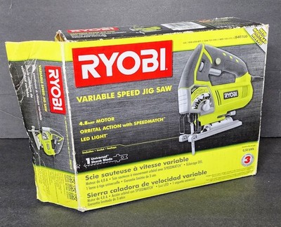 Ryobi JS481LG Variable Speed Jig Saw 4.8A LED Orbital   Tested w/ Box