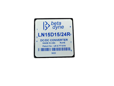 Beta Dyne LN15D15/24R DC/DC Converter 15W Dual 15V Out 24V In LN15D15/24 NEW