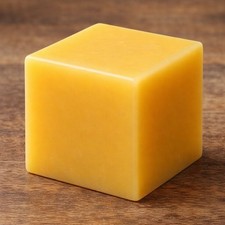 1.5 lb Pure Yellow Beeswax Block Cube   Natural, Clean, 3x Filtered