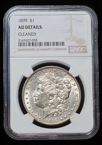 1899 $1 US Morgan Silver Dollar Coin (NGC AU DETAILS) KEY DATE