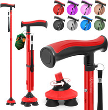 Walking Cane for Men Women Walking Stick for Seniors Folding Canes Quad Cane A
