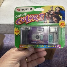 New Fujifilm Quicksnap Colors Disposable Film Camera W/ Film Sealed - NOS