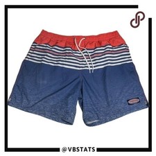 Vineyard Vines Chappy Swim Trunks Size Large in Boat Prussian Blue Color