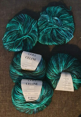 Lang Yarns  Celine grün 150 g + 2 Reste