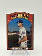 2021 Topps Heritage #72DC-3 Jacob deGrom 1972 Topps Die Cuts Card New York Mets