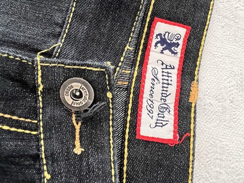 Attitude Gold Denim Jeans Herren 40x32 SUPER DARK WASH - frisch und chemisch gereinigt Y2K - Bild 3 von 11