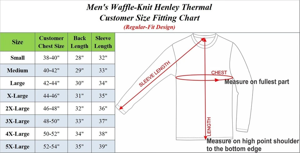 Paquete de 3 camisetas térmicas Henley de manga larga de punto gofre para hombre (tallas - S-2XL) Foto 4 de 4