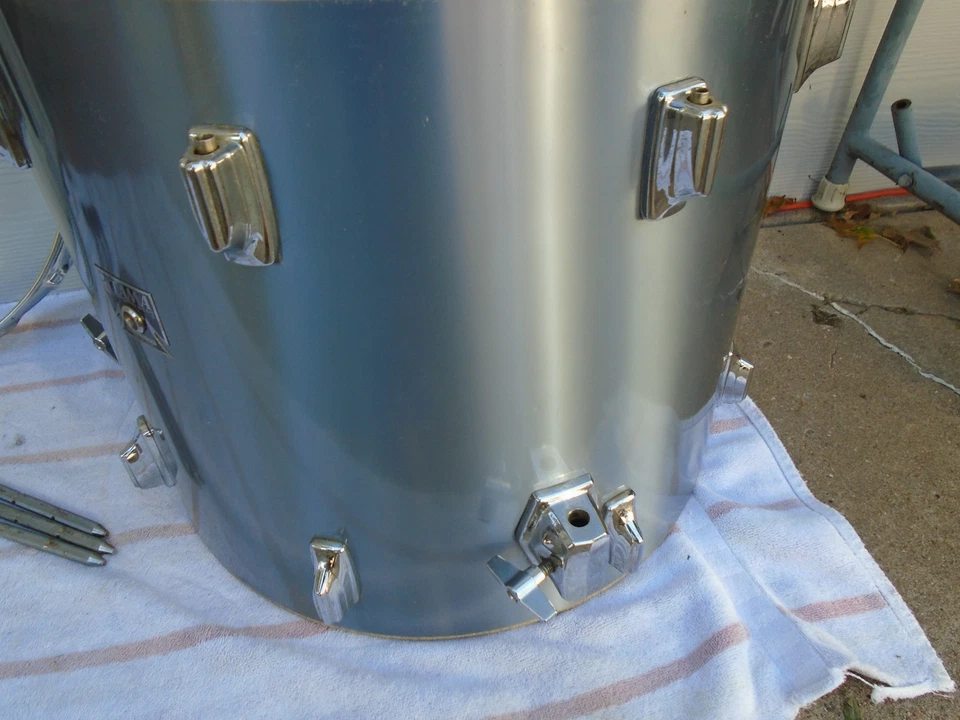 VINTAGE 1980's TAMA IMPERIALSTAR 16X18 FLOOR TOM ROYAL PEWTER-STEWART COPELAND! - Image 4 of 4