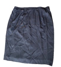 Vintage Black Polyester Stretch Waist Pencil Straight Skirt Size 20
