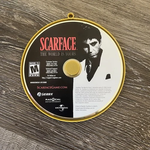 Scarface: The World is Yours (PC, 2006) SIERRA PC WINDOWS DVD ROM Disc Only