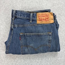 Levis 501 Jeans Mens 40x30 Blue Button Fly Medium Wash Original Fit Straight Leg