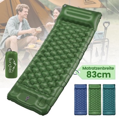 Camping Isomatte Selbstaufblasend 83 cm Breite Luftmatratze Utraleicht mit Fußp
